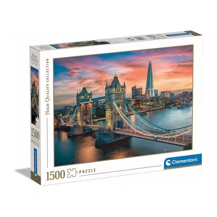 PUZZLE 1500 PIEZAS LONDON PUENTE AL ATARDECER DE CLEMENTONI - 1