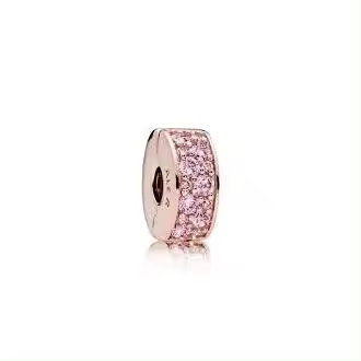 Clip Pandora Rose Elegancia Brillante Rosa Rosé 781817PCZ - 1