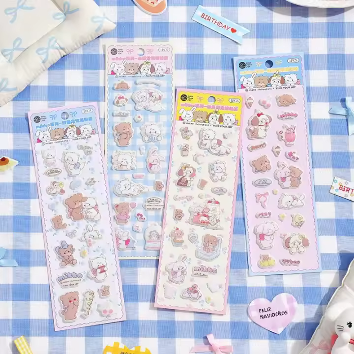 Pegatinas De Espuma Mikko Kawaii En 3D Para Decoración DIY Y Regalo Para Niños Material De Papel Sintético Sin Químicos Peligrosos - 1