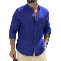 Camisa De Algodón Para Hombre Manga Larga Botones Colar Encogido Estilo Casual Negocios Primavera Otoño Camisas De Moda - details 7