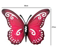 Set de 4 Mariposas de Chapa con Diseño Colgate – Decoración de Pared para Jardín - Maxia Market - details 1