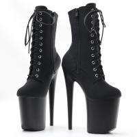 Botas De Danza Pole 8" Plataforma Lace up Ankle High Para Mujer Tallas 36-43 Envío Rápido Material PU Suela De Goma - details 2