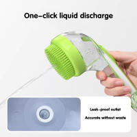 Cepillo De Baño Para Perros Y Gatos Con Dispensador De Shampoo De Silicona Suave Cepillo De Masaje Para Animales De Compañía Herramienta De Aseo Para Mascotas - details 1