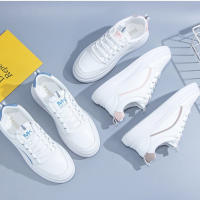 Zapatos Blancos Para Mujer 2024 Nuevos Tenis De Primavera/Otoño Con Punta Redonda Y Cordones Versátiles Zapatos Casuales De Comodidad Para Damas - details 6