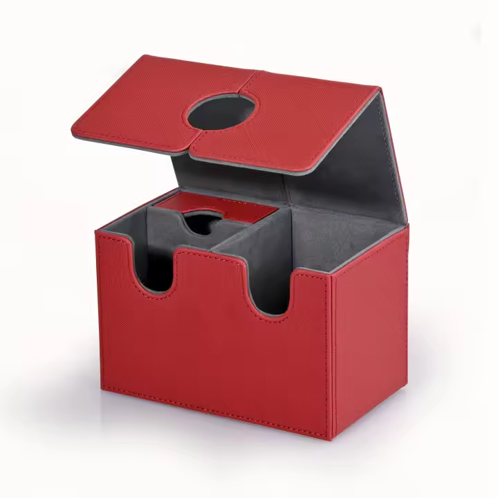 Caja De Naipes Con Bandeja Para Dados PU De Cierre Magnético Capacidad Para Más De 200 Cartas Dobladas Y Un Set De Dados - 1