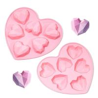Gran amor diamante pastel molde corazón en forma de chocolate silicona cocina hornear conjunto - details 3