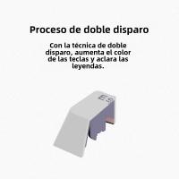 GJ Apollo Set De Teclas PBT Doubleshot Perfil Cherry Para Teclado Mecánico Laser Hirigana Criullico Hangual Inglés Alice Compatible Con Desktop Laptop Tablet - details 6