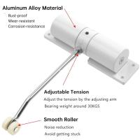 Cerrador De Puertas Automático Ajustable 30kg Soporte De Seguridad Para Puertas De Hierro Y Madera Cerrador De Puertas De Aluminio De Alta Resistencia Para Transformar Puertas Abatibles En Cerradas Automáticas - details 1