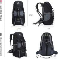 Mochipa de senderismo ultraligera E impermeable de 50 L, sin Marco, ideal para el Aire Libre, Escalada, acampada, montañismo y Pesca. - details 1