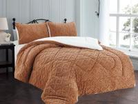 Edredón sherpa borreguito o borreguillo 150 (220x240) 135.90, marrón  (220x240, 240x260 incluye dos fundas almohada 50x70) (180x240 una funda de 50x70) polar, fibra hueca siliconada, colcha sherpa borrego borreguillo alta calidad, aterciopelado ESTOREM - details 0