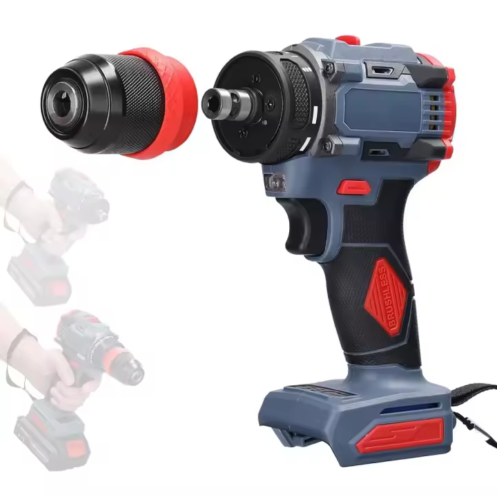 Destornillador Eléctrico Recargable 21V Brushless 2 En 1 Con Impacto Herramienta Eléctrica De 55Nm 2 Velocidades Sin Cable Para DIY En El Hogar - 1