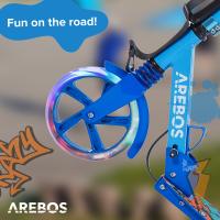 AREBOS Patinete con ruedas de goma con LED | Suspensión delantera - details 7