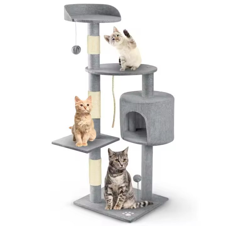 Rascador para gatos 111 cm PH-005 Pethaus Gris - 1