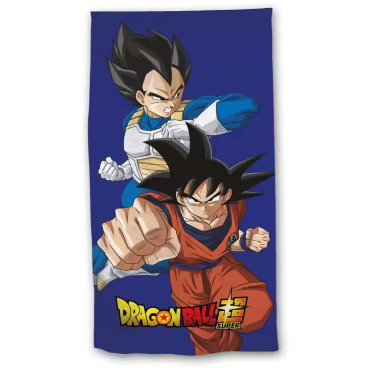 Toalla Aymax Playa o Piscina 100% Algodón Dragon Ball Goku Vegeta 140x70cm - 1