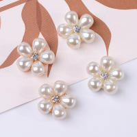 10pcs Botones De Aluminio Con Diamantes Y Perlas Para Decoración De Invitaciones De Boda Y Ropa Accesorios De Joyería Para Niñas - details 3