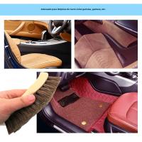 Cepillo de pelo de caballo para Interior de coche, cepillo de limpieza de detalles de asiento de cuero, no daña los muebles de - details 3