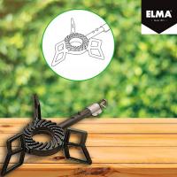 Elma Pack Hornillo de gas en Hierro Fundido con Manguera de Conexión y Válvula de Seguridad I 6,5 KwI Kit Completo compatible con Gas Butano y Propano - details 1