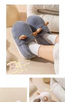 Zapatillas De Algodón Para Hombres Y Mujeres Con Talón De Bolsa Antideslizante Y Suela Gruesa Para Invierno Uso Indoor Cómodas Y Cálidas Con Forro De Terciopelo - details 10