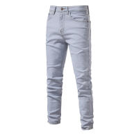 Pantalones rectos microelásticos informales de moda lavados de mezclilla personalizados para hombres nuevos de primavera y otoño - details 7