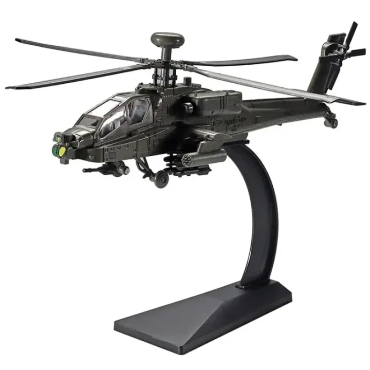 Modelo De Helicóptero De Combate Apache 1/32 En Aleación De Metal Con Sonido Y Luz Regalo Para Niños Colección De Modelos De Avión - 1