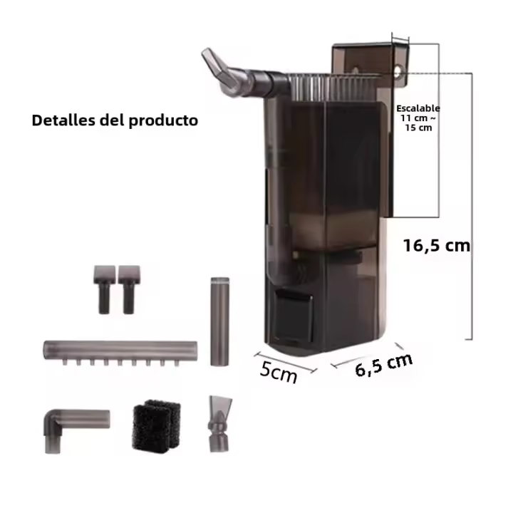 Skimmer De Aceite Superficial Para Acuario 6W Filtro Mudo Automático Procesador De Película De Aceite Herramienta Para Tanque De Peces Filtro De Agua 220-240V - 1