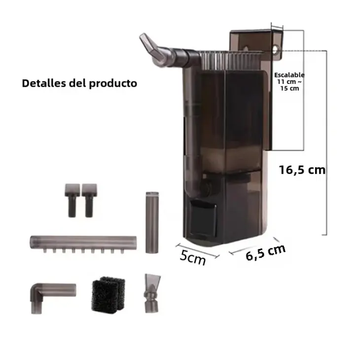 Skimmer De Aceite Superficial Para Acuario 6W Filtro Mudo Automático Procesador De Película De Aceite Herramienta Para Tanque De Peces Filtro De Agua 220-240V - 1