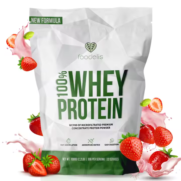 Pack Proteinas Whey 100%  2000g + Creatina 300g Foodelis + Regalo Vitamina D3 y K2  Potencia tu entrenamiento  Masa Muscular   Fácil Digestión y Absorción - 1