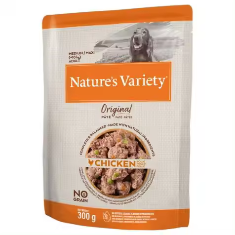 Nature`s Variety Original Adult Medium/maxi Pollo Paté Para Perros 8 X 300 Gr - 1