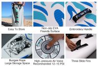 FunWater 335*84*15cm Máx. 165 KG Tabla Paddle Surf Hinchable de Remo Inflable de pie, con Todos los Accesorios de Sup Adecuado para Todos los Niveles, Incluidas Las Bombas de Doble acción - details 5