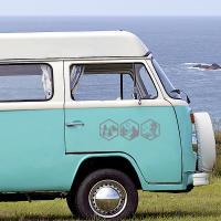Pegatinas De Coche Montaña Sol Onda Decoración Para Camper Vans Y Motorhomes Vinilo Adhesivo Accesorios De Diseño Creativo - details 1