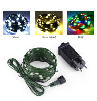 Cadena De Luces LED De Cuero Verde 24V Impermeable Para Exterior Decoración De Jardín Y Festivales 10M-100M Transformador 110V 220V - details 11