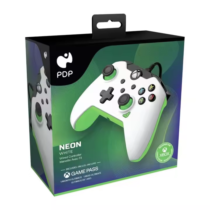 Xbox Series X - Wired Controller Neon White Licenciado - 1