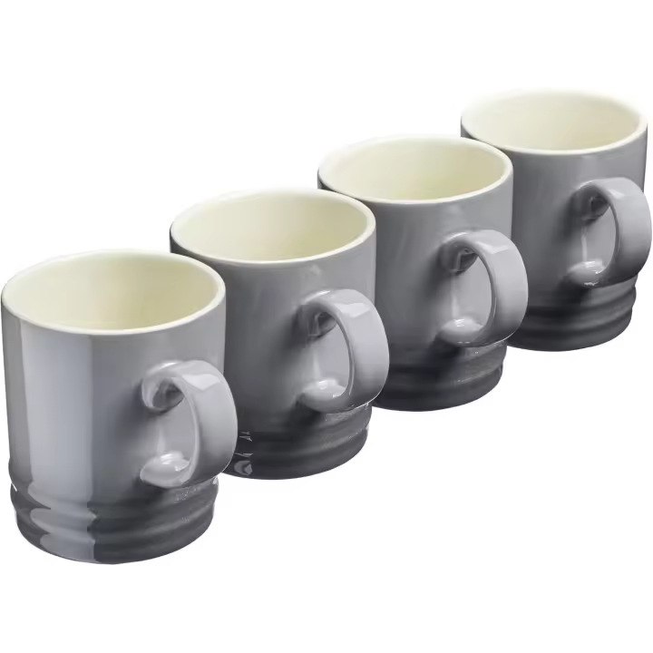 Cooks Professional 4 Piece Colourful Stoneware Mug Set | Tea Coffee Hot Chocolate Drinking Cups | Microwave Dishwasher Refrigerator Freezer Safe | 350ml Capacity | Pink - 1