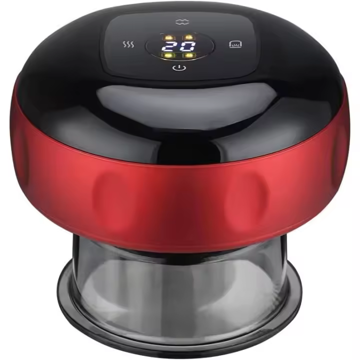 Ventosa Eléctrica - Cuerpo Completo - Masajeador Anticelulítico - Copas Anticelulíticas - 12 Ajustes y Temperaturas - Anticelulítico - Rojo - Recargable - 2025 - 1