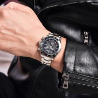 Reloj Mecánico De Moda PAGANI DESIGN 2023 Para Hombre Con Bezel Arcoíris Acero Inoxidable Resistente Al Agua Y Shock Con Calendario Completo Y Semana Display Cristal De Zafiro - details 12