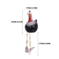 Decoración De Jardín De Resina En Forma De Pollo Hilde Figura De Animal Para Navidad Adorno De Relleno De Maceta Moderno - details 7