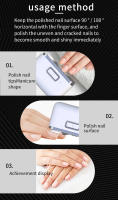 Pulidor de uñas multifuncional totalmente automático, cortaúñas eléctrico, cortaúñas dos en uno para pulir y aclarar uñas y dispositivo abrillantador - details 14