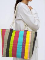 MEJORADA TOTE BAG Grande Rayas Multicolor – BOLSO DE PLAYA de Lona con Asas de Cuerda, Capacidad Extra, 6 Colores Disponibles - details 5
