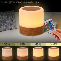Lámpara Nocturna Remotamente Controlada De 13 Colores Recargable Por USB Luz De Mesa Portátil Para Cama Dimmable Para Bebés Y Niños - details 2