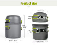 WESTTUNE Juego De Cocina Para Camping Y Senderismo Portátil Utensilios De Cocina Al Aire Libre Contenedor De Alimentos Viaje Equipamiento De Mesa - details 1