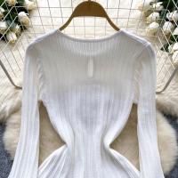 Vestido Mini De Encaje Elegante Con Mangas Flared En Blanco Y Negro YuooMuoo Estilo Harajuku Para Mujer Vestido De Fiesta Coreano A-Line Cuello Redondo Sin Capucha - details 6
