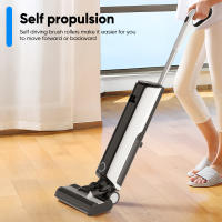 Aspiradora vertical inalámbrica, 3 modos de funcionamiento, 40 minutos de autonomía, pantalla LED, área de limpieza de hasta 140 m², apta para todo tipo de suelos y alfombras, blanco - details 4