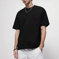 Camiseta Hombre Pesada 240gsm Talla Grande Sin Estampado Verano Cuello Redondo Manga Corta 100% Algodón Color Sólido Moda Casual - details 8