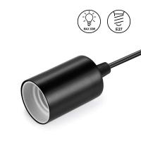 Soporte De Bombilla E27 Para Lámpara Colgante Industrial En Blanco Y Negro Cable De Instalación Para Iluminación Fixtures - details 2
