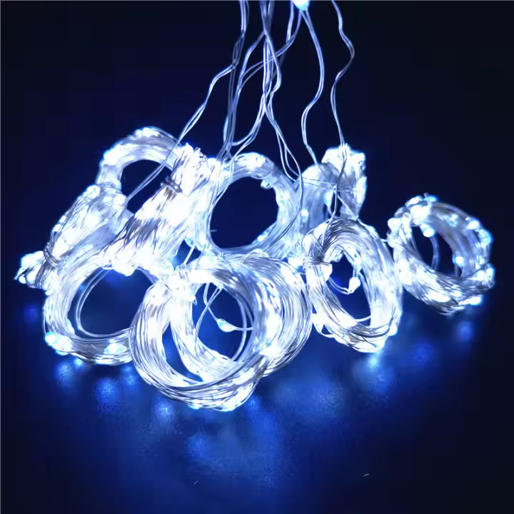 Luces De Navidad Remotamente Controladas Para Dormitorio Anillo De Flores De Hada Luces De Cinta Para Celebraciones Y Año Nuevo En Colores Variados - 1