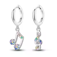 Pendientes De Aro De Plata 925 Para Mujer Con Zirconia Joyería De Moda Regalo Original Eardrop Pendientes Metálicos Tipo Aro - details 75