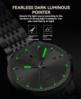 Reloj De Cuarzo Para Hombre RUIGE Acero Inoxidable Impermeable Con Calendario Y Luz Nocturna Estilo Versátil Moda B2-2 - details 2