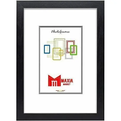 Maxia Market - Marco de  foto de Madera, Marcos Diplomas, Portafoto de Pared  Para Decoración de Casa, Fotografías de Boda, Fotos de paisajes, Acabado Elegante - 1