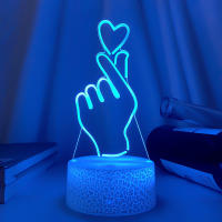 Lámpara Nocturna LED 3D Para Niños Luz De Noche Creativa Para Mesa Lámpara De Cama Romántica Decoración De Hogar Regalo Para Niña - details 13