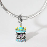 Nueva Cadena De 925 Plata Estereotipada Con Encanto Del Príncipe De La Carrousel Clown Para Pulsera Original Pandora Joyería DIY Para Dama - details 16